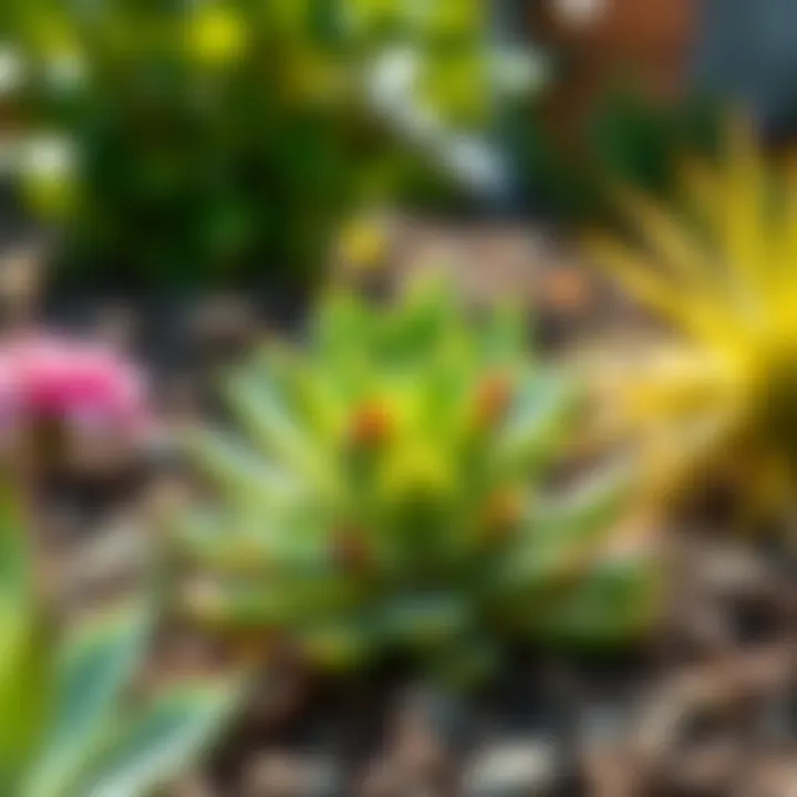 A vibrant jade succulent thriving in a garden setting surrounded by sunlight