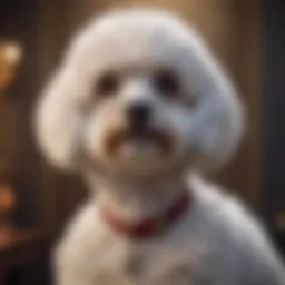 Elegant Maltese Poodle showcasing its distinctive coat.