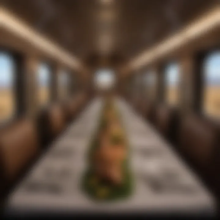 Gourmet dining experience onboard a luxury train