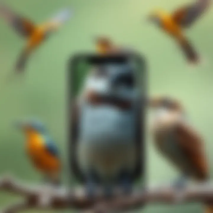 Diverse Avian Species at Your Fingertips Visual representation of various bird species available in the app