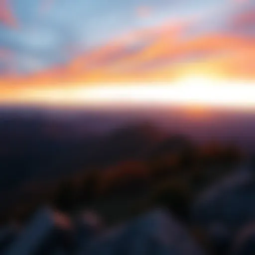 Breathtaking view of the Appalachian mountains at sunrise.