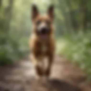 A Rotteriler enjoying outdoor play, highlighting its energetic nature.