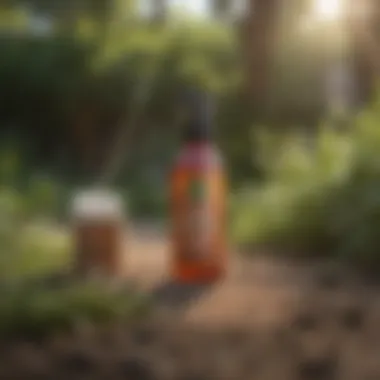 Pet-Safe Tick Spray in Action A lush backyard treated with pet-safe tick spray