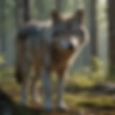 A serene landscape of natural habitat crucial for wolf conservation efforts.