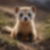Black-footed ferret in its natural habitat