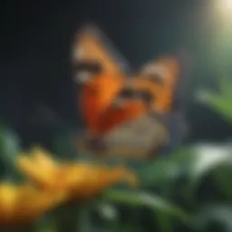 A flower resembling a butterfly in vibrant colors.