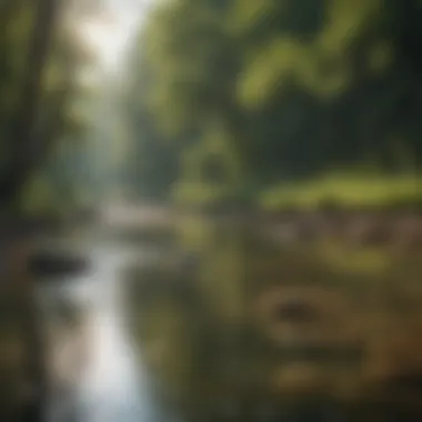 A serene river view perfect for fly fishing near Dallas
