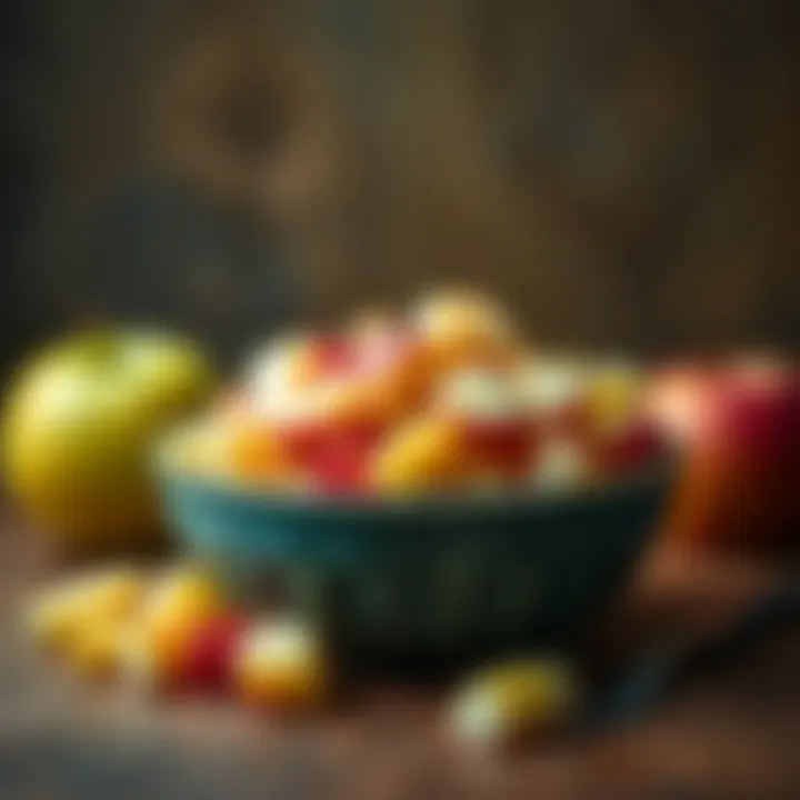 Diced Apples for Dogs A bowl of diced apples ready for dogs