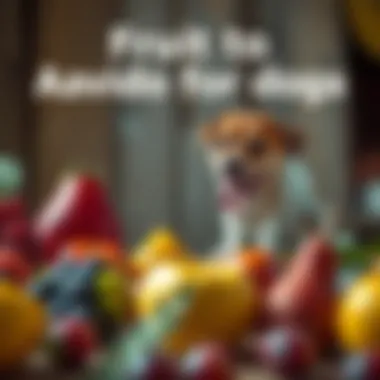 Fruits to Avoid for Dogs A graphic showing fruits to avoid for dogs