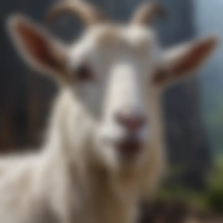 A diverse collection of goat breeds showcasing their unique features and colors