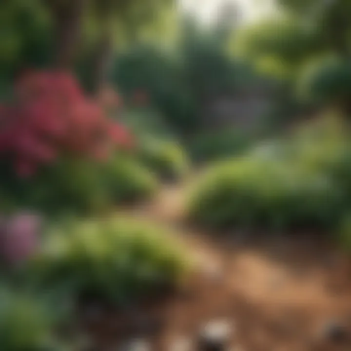 Beautiful garden featuring vibrant ground cover plants.