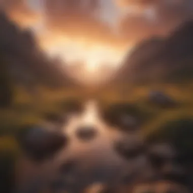 Scenic view of a Colorado national park during sunset