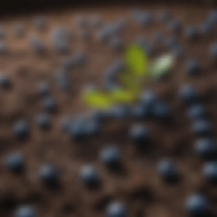 Close-up of rich, well-draining soil suitable for blueberries