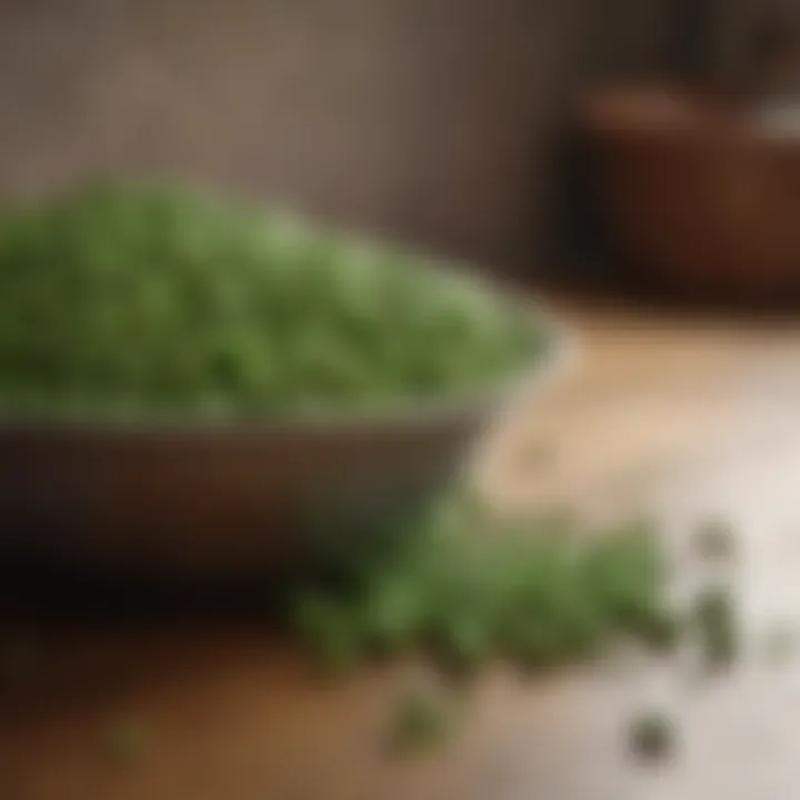 Harvested peas in a bowl