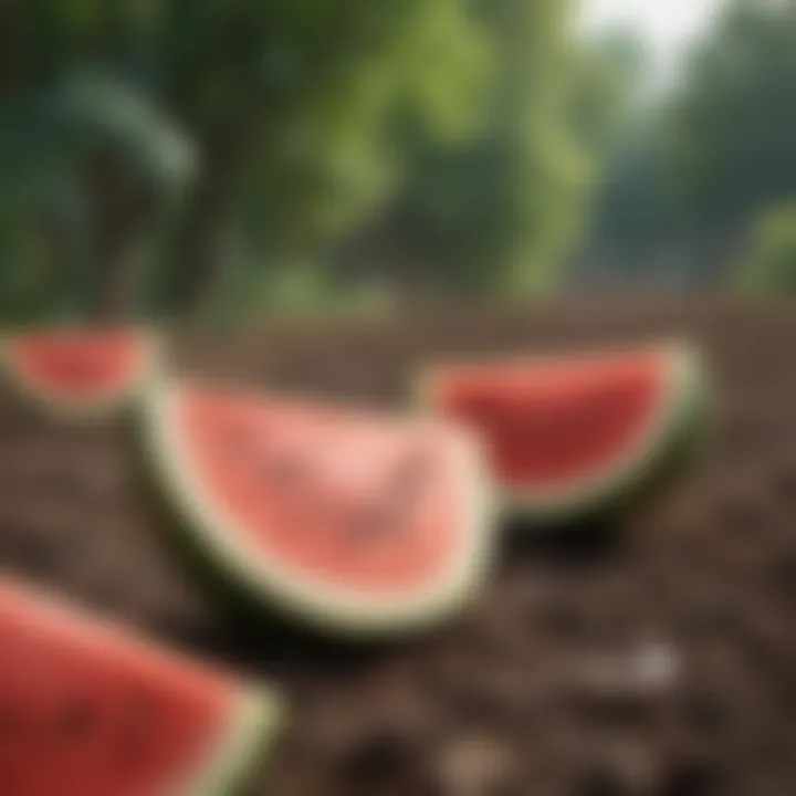 Healthy soil rich in nutrients for watermelon growth