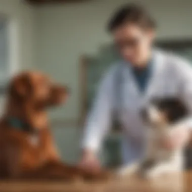 Veterinarian advising pet owner