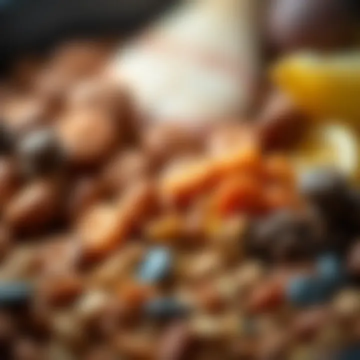 Close-up of high-quality dog food ingredients