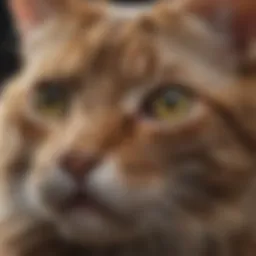 A cat with visible fungal infection symptoms on its fur