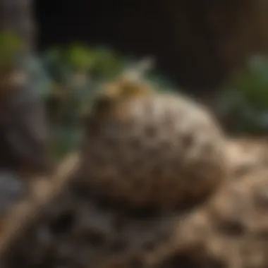 Natural deterrents placed around a wasp nest