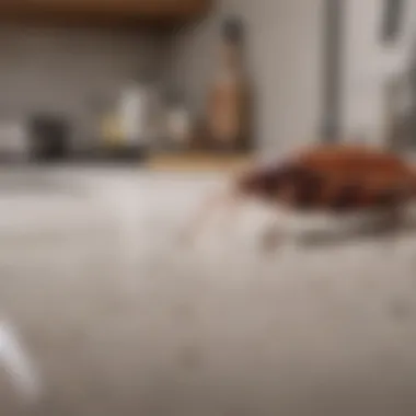 Identifying Infestation Signs Signs of a cockroach infestation on kitchen surfaces