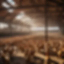A serene view of Jumbo Fontana Chicken Barn showcasing the spacious environment for poultry.