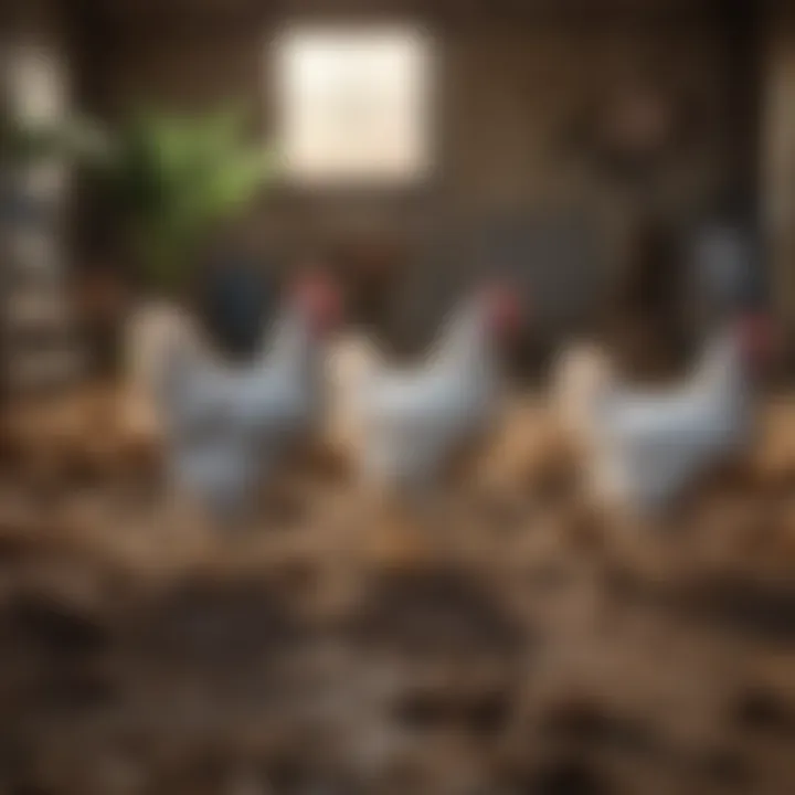 Chickens gracefully roaming in a natural habitat, emphasizing animal welfare.