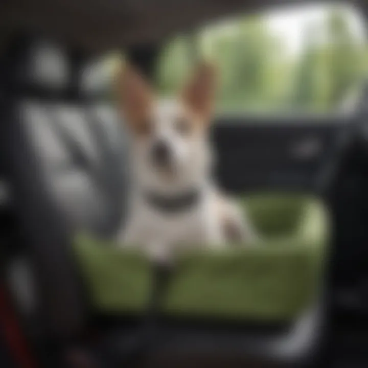 User-friendly installation of KH dog car seat in a vehicle