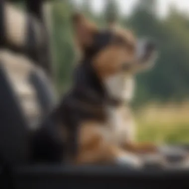 Enjoying the View A dog enjoying the view from a KH dog car seat
