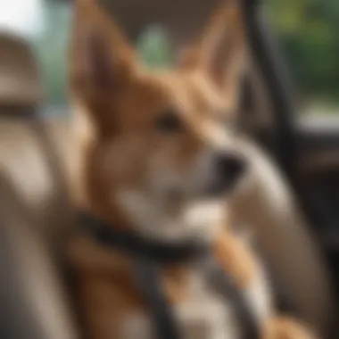 Safety Features of KH Car Seats Close-up of the safety features of a KH dog car seat
