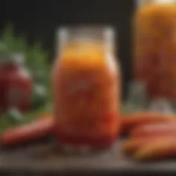 Vibrant kokanee corn dye in a glass jar