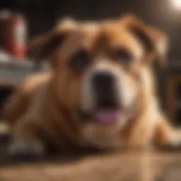 Dog experiencing digestive discomfort