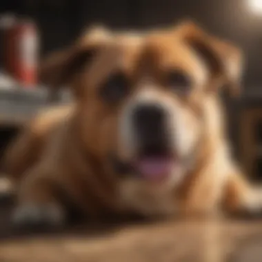Dog experiencing digestive discomfort