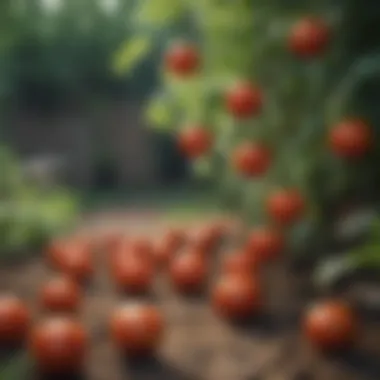 Vibrant tomato plants flourishing in a garden