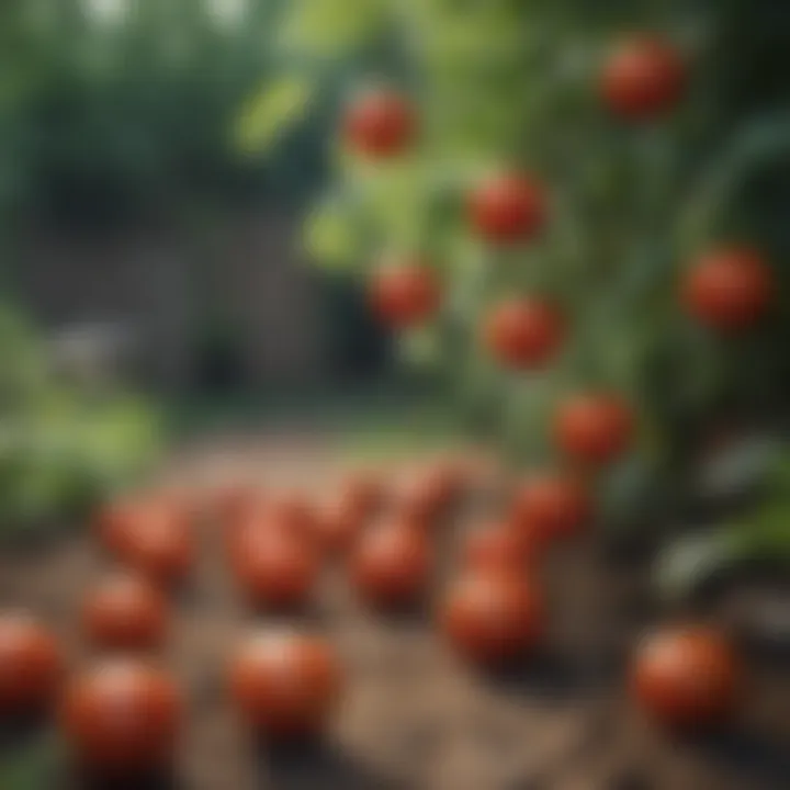 Vibrant tomato plants flourishing in a garden