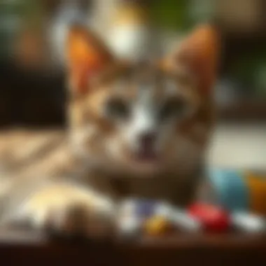 A selection of medications used to treat ringworm in cats