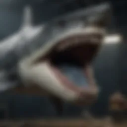 Megalodon skeletal structure showcasing its massive size
