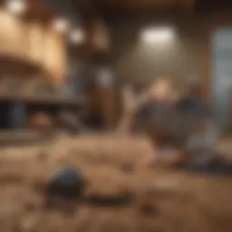 Signs of mice infestation in a home