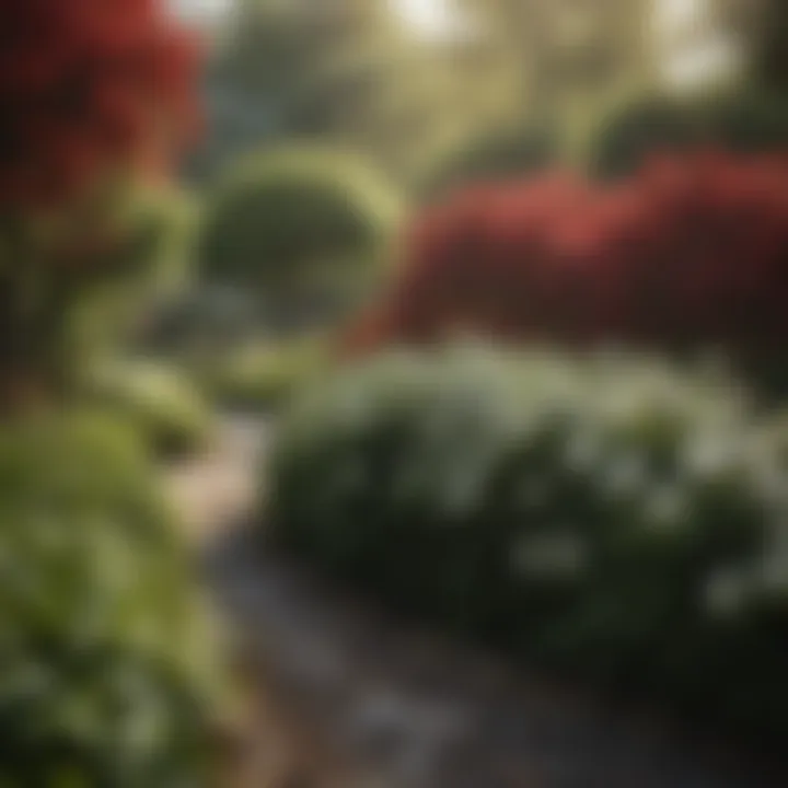 Landscaped garden featuring Monrovia Viburnum as a focal point.
