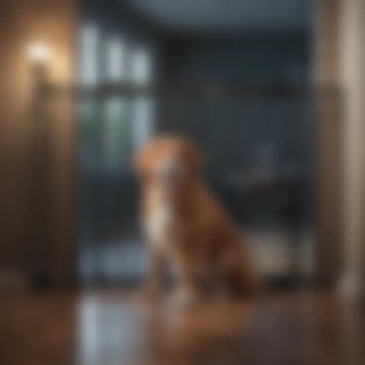 Happy pets comfortably behind MyPet portable gate