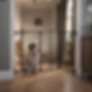 Effortless Installation of MyPet Portable Gate MyPet gate being easily installed between two rooms