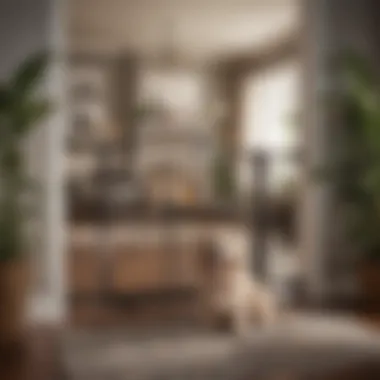 Stylish Integration of MyPet Gate in Home Decor MyPet portable pet gate in a stylish living room setting