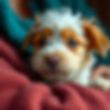 A close-up of a small, interactive pet engaging with its owner, emphasizing companionship