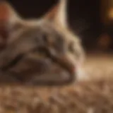 Close-up of non-sticking cat litter granules