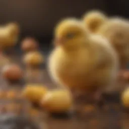 Colorful array of chick feed types