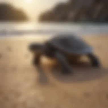 Hatchlings Journey to the Sea Turtle hatchlings making their way to the ocean