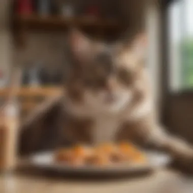 Happy and Healthy: Asthmatic Cats and Their Diet Healthy cat enjoying a meal tailored for respiratory health