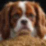 A bowl filled with high-quality kibble for Cavalier King Charles Spaniels