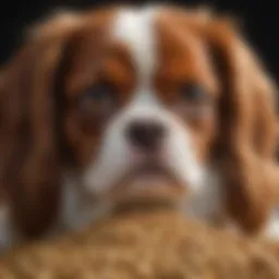 A bowl filled with high-quality kibble for Cavalier King Charles Spaniels