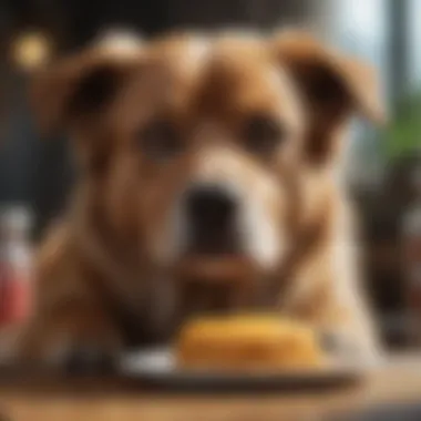Dog enjoying easily digestible food