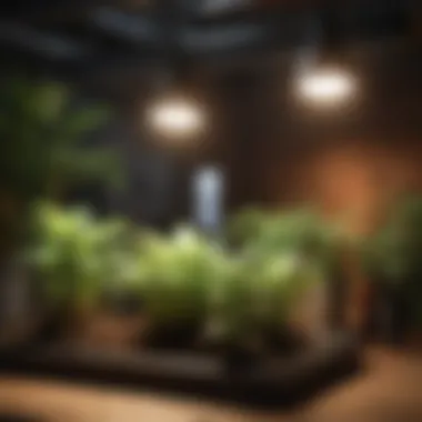 Efficient Grow Light Layout A well-organized grow light layout showcasing optimal plant placement